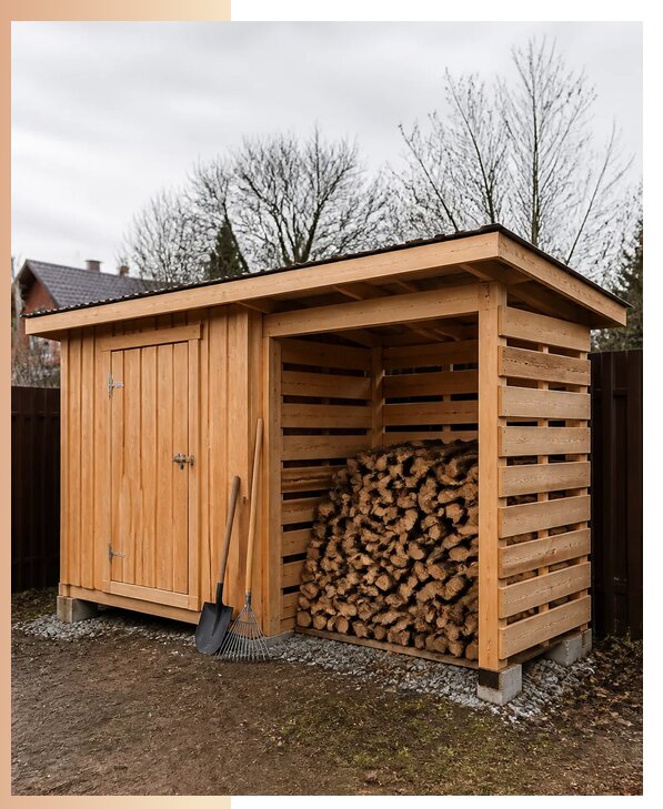 Изготовление и аренда хозблоков с дровником под ключ в Урюпинске